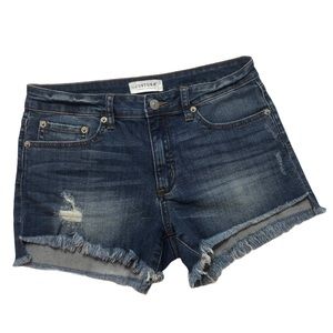 3/30 JUST USA Midrise Frayed Denim Cutoffs